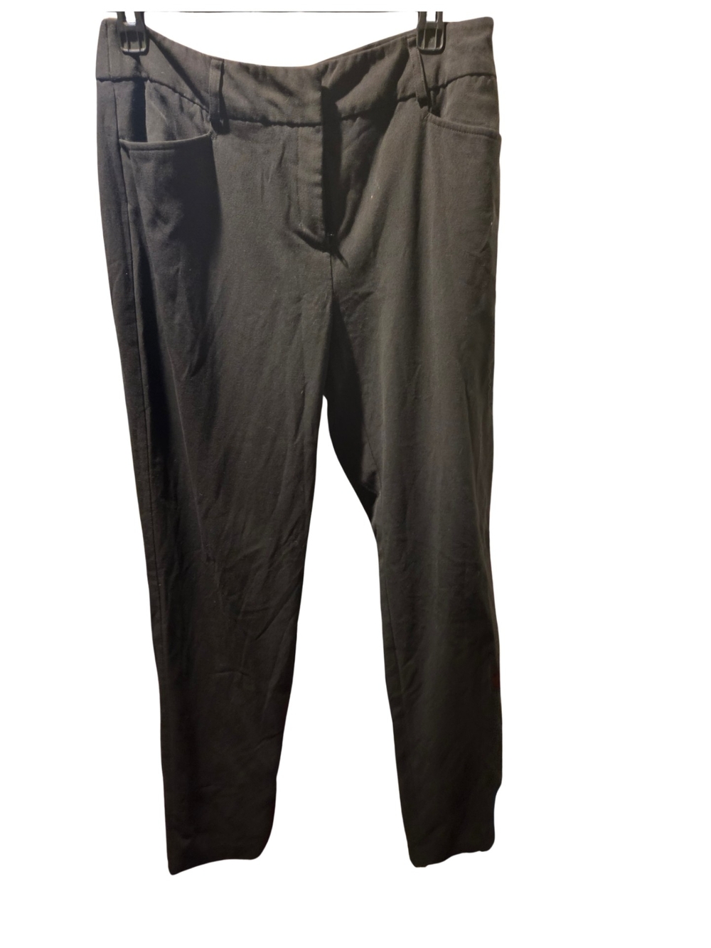 Womens Classic Straight-Leg Pants - Black